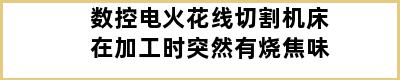 数控电火花线切割机床在加工时突然有烧焦味